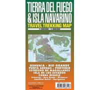 Tierra Del Fuego & Isla Navarino Map: Ushuaia - Rio Grande - Magallanes - Beagle - Isla De Los Estados