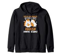 Tierwohl EVEN IN THE SMALLEST FOR BEATS A HEART Animal Zip Hoodie