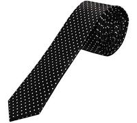 TIES R US Black and White Polka Dot Skinny Men's Tie Thin Tie Slim Tie