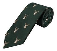 TIES R US Bottle Green Deer Head Classic Men's Tie