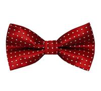 TIES R US Hand Made Red And White Polka Dot Mens Bow Tie