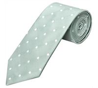 TIES R US Light Green Large White Spot Classic Men's Tie
