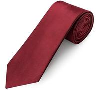 TIES R US Maroon Satin Classic Men's Plain Tie