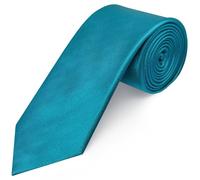 TIES R US Mens Classic 100% Silk Twill Tie Wedding Tie Regular Necktie (Turquoise)