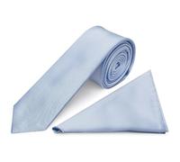 TIES R US Plain Dusty Blue Boys Satin Skinny Tie and Pocket Square
