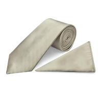 TIES R US Plain Dusty Sage Satin Classic Mens Tie and Pocket Square Set