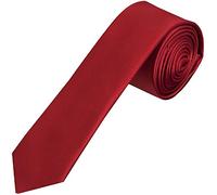 TIES R US Plain Red Wine Skinny Men's Tie