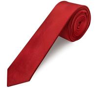 TIES R US Plain Scarlet Red Skinny Men's Tie