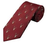TIES R US Red Wine Deer Head Classic Men's Tie