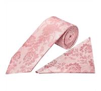 TIES R US Rose Flower Classic Men's Tie and Pocket Square Set