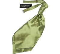TIES R US Sage Green Satin Men's Cravat Tie