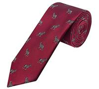 TIES R US Slim Burgundy Zebra Men's Tie