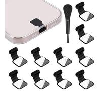 TIESOME 10PCS USB C Dust Plugs, Silicone Anti Loss Port Covers with Removable Adhesive Compatible with Laptops and All Type C Devices
