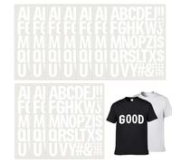 TIESOME 10Sheets Iron on Letters for Clothes, 2 Inch White Heat Transfer Vinyl Alphabet Letters Sticker Heat Press Letters for T-Shirts Jerseys Hats Printing DIY Crafts