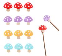 TIESOME 12 Pcs Knitting Needle Stoppers, Mushroom Silicone Needle Point Protectors, Colorful Knitting Needles End Caps Stitch Holders for Beginners Craft DIY