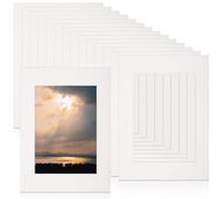 TIESOME 15 Pack Picture Mats for Frames, 5x7 White Photo Mat, Beveled Core Cut for 4x5 Pictures, Frame Mattes for Photos, Prints, Artworks, Easy to Frame