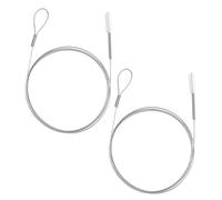 TIESOME 2 Pack Flexible Long Pipe Cleaners for Cleaning Straw, Slim Tube Cleaning Brush with Stainless Steel and Nylon Bristles Cleaning Brush for Siphon Hose Home Kitchen Feeding Tube Refrigerator Dr