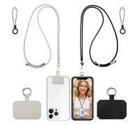 TIESOME 2 Pcs Crossbody Phone Lanyard Strap with Patch, Adjustable Phone Strap Compatible with Most Mobile Phone