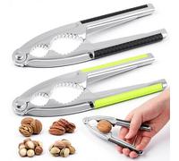 TIESOME 2 Pcs Heavy Duty Nut Cracker Tool Metal Walnut Cracker Nut Shell Opener Breaker Nutcrackers for All Nuts Pecan Cracker with Non-Slip Handle Kitchen Gadgets