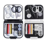 TIESOME 2 Pcs Mini Sewing Kit, Portable Needle and Thread Compact Household Essentials with Needles Threads Thimble Scissors Buttons Safety Pins & More for Home and Emergency Repairs