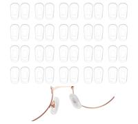 TIESOME 20 Pairs Slip-On Nose Pads Covers, Soft Silicone Eyeglasses Nosepads Anti-Slip Universal Glasses Nose Piece Eyewear Protective Covers Eye Pads for Glasses (0.71x0.4x0.1 in)