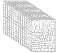TIESOME 2340 Pieces 20 Sheets Waterproof Letter Stickers, 0.2-0.79 in Cursive Letter Stickers Alphabet Labels Decals Mailbox Numbers Labels DIY Crafts Decals for Sign Notebook