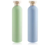TIESOME 2Pcs 260ml Squeeze Bottles, Refillable Travel Containers Large Empty Dispensing Bottles with Disc Top Flip Cap Portable Leak Proof Bottle for Shampoo, Creams, Lotion, Conditioner