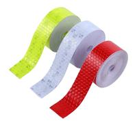 TIESOME 3 Rolls Neon Reflective Tape, 0.8In x 16 Feet Safety Warning Glow in The Dark Tape High Viscosity Waterproof Durable Lasting Color Neon Tapes Outdoor DOT Auto Stickers (Red, Yellow, White)