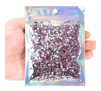 TIESOME 3000Pcs 4mm Resin Rhinestones, Glitter Sequins Embellishments Gemstones Hotfix Flatback Crystal Bling Diamonds for Nails, Clothing, Cups, Bottles, DIY Makeup Craft Decoration (Pink)