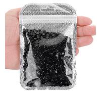 TIESOME 3000Pcs 4mm Resin Rhinestones, Glitter Sequins Embellishments Gemstones Hotfix Flatback Crystal Bling Diamonds for Nails, Clothing, Cups, Bottles, DIY Makeup Craft Decoration (Black)