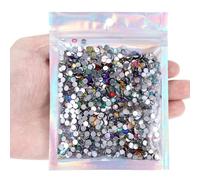TIESOME 3000Pcs 4mm Resin Rhinestones, Glitter Sequins Embellishments Gemstones Hotfix Flatback Crystal Bling Diamonds for Nails, Clothing, Cups, Bottles, DIY Makeup Craft Decoration (Mixcolor)