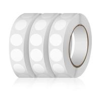 TIESOME 3000Pcs White Round Dot Stickers, 0.5 Inch Small Circle Dot Stickers Blank Write-on Writable Circle Sticker Coding Label for Office Shop Home Classroom Marking