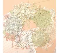 TIESOME 30Pcs Vintage Decorative Paper Lace, Scrapbooking Decorative Lace Paper Floral Butterfly Round Scrapbook Cutouts for Scrapbooking Journal Album Crafts DIY