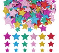 TIESOME 360 Pcs Colorful Glitter Star Foam Stickers, Self Adhesive Star Stickers Wall Stickers for Home Birthday Party Scrapbooks Greeting Cards Graduation Decoration