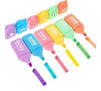 TIESOME 6 Pack Highlighter Pen, Aesthetic Cute Highlighters Cream Colors Chisel Tip Highlighter Marker Water Based Quick Dry No Bleed for Bible Study Notes School Office