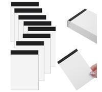 TIESOME 8 Pcs A7 Notebook, 3.93 x 2.75 In Small Notepads Pocket Size, Mini Memo Pad 30 Sheets Each, Blank Paper for Notes, To-Do Lists, Reminders, Travel & Daily Planning, White