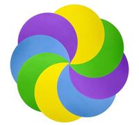 TIESOME 8 Pcs Rubber Lid Opener Gripper, 5 Inch Round Kitchen Grips, Non-Slip Bottle Gripper for Jars & Bottles, Food-Grade Rubber, Heat-Resistant, Blue Yellow Purple Green (Round)