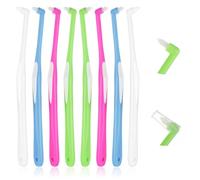 TIESOME 8PCS Single Tufted Toothbrush, Interdental Tuft Tooth Brush Soft Trim Toothbrush Single End Small Head Toothbrush for Interspace Detail Cleaning