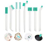 TIESOME 8Pcs Small Crevice Cleaning Brush for Toilet Corner Tiny Window Door Track Groove Gap Cleaning Scrub Brush Set with Long Handle Detail Cleansing Brushes Groove Brush Set