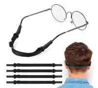 TIESOME Adjustable Glasses Strap, 4 Pieces No Tail Anti-Slip Eyeglasses Straps Eyewear Retainer Rope Sports Eye Glasses Strap Sunglass Straps Holder for Men Women Kids