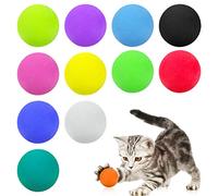 TIESOME Cat Toys Balls, 12 Pcs Interactive Kitten Toys - Soft EVA Foam Interactive Cat Sponge Play Balls for Indoor & Outdoor Play, Chase & Training