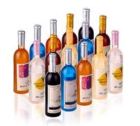 TIESOME Dollhouse Wine Bottles Age 14+, 15-piece Set 1:12 Mini Red Wine Bottle Miniature Beverage Bottle Wine Model Kitchen Accessories Dollhouse Decoration Accessories