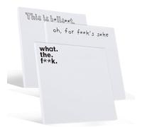 TIESOME Funny Sticky Note, 3 Pcs(150 Sheets) Funny Spoof Notes Rude Posted Notes Desk Accessories Adult Note Pads Set Sassy Office Supplies Novelty Memo Pads Sticky Note for Friends Co-Workers Boss(A)