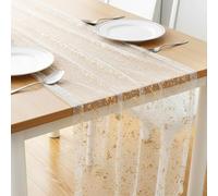 TIESOME Gold Table Runner, 10FT Gold Foil Glitter Sheer Sequin Dining Runners Wedding Centerpiece Table Decorations for Birthday Christmas Home Centerpiece Dining Event(gold)