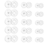 TIESOME Plastic Sew-on Snap Buttons, 36 Sets 3 Sizes Invisible Sew on Press Buttons Kit Round Clear Snap Fasteners Button for Shirts Sewing Clothing DIY Craft(7.5mm 10mm 12.5mm)