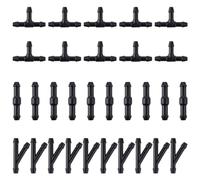 TIESOME Windshield Wipers Hose Connector, 30Pcs 2-Way + 3-Way I/T/Y 3 Type Water Washer Pipe Adapter Car Windshield Washer Hose Kit Pipe Connector for Universal Car Washer Nozzles