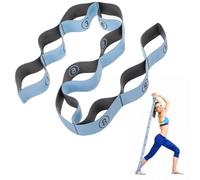 TIESOME Yoga Stretching Strap with Multi-Loops, Stretch Band Leg Stretcher for Physical Therapy Pilates Dance Gymnastics Fitness Home Workouts