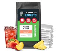 Tiesta Tea - Peaches N´ Green Cold Brew Tea - Smooth Peach Green Tea - Premium Loose Leaf Tea Blend - Medium Caffeinated Iced Tea - Cold Brew Tea Packets - Brews 64 oz of Pitcher Per Bag (Pack of 10)