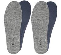 TIESTRA 2 Pairs Merino Wool Felt Warm Insoles Soft Comfort Shoe Inserts Thermal Insoles Winter Thick Inner Soles for Rain Boots Winter Shoes Slippers for Men Grey 45EU/UK11