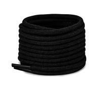 TIESTRA Heavy Duty Replacement Laces - Ultra Strong Durable Shoelaces for Walking, Hiking, Working, Chef Boots and Trainers - Black 120cm